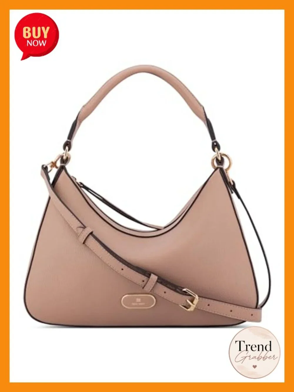 Convertible Shoulder Bag Faux Leather Hobo Purse Zipper